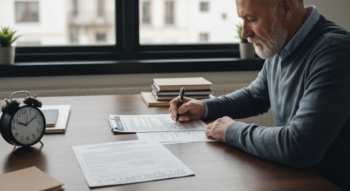 보험금 청구 서류를 제출하는 모습과 3년 청구 기한을 상징하는 이미지