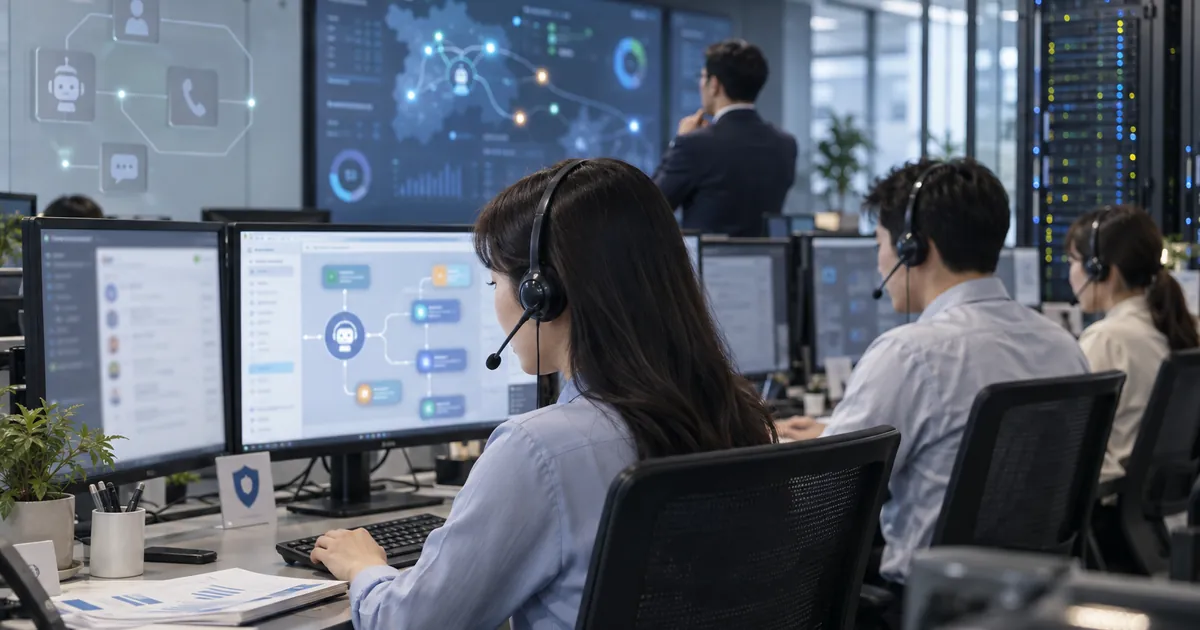 AI 콜센터 구축 비용과 AICC 상담 자동화 예산을 검토하는 컨택센터 운영실
