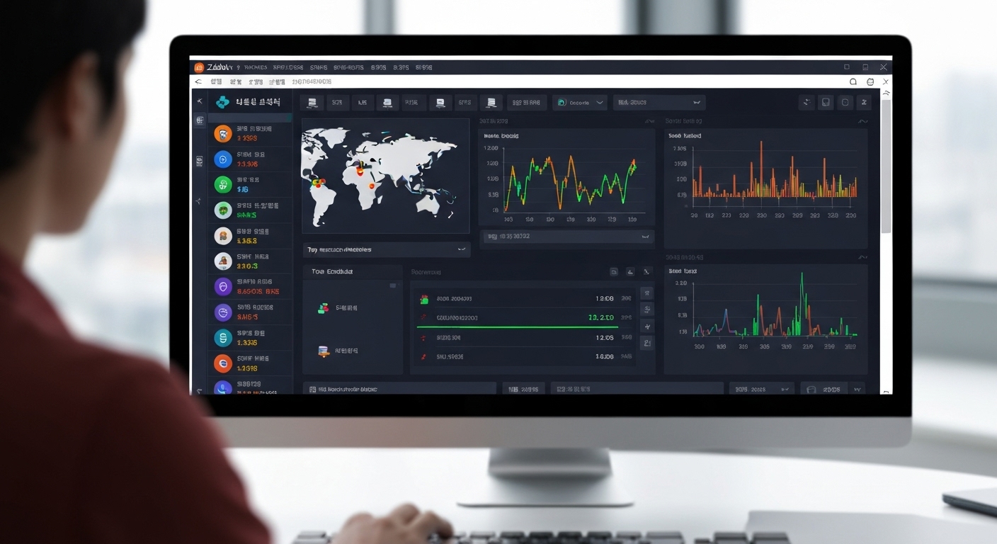 자동화된 서버 모니터링 도구 대시보드 화면
