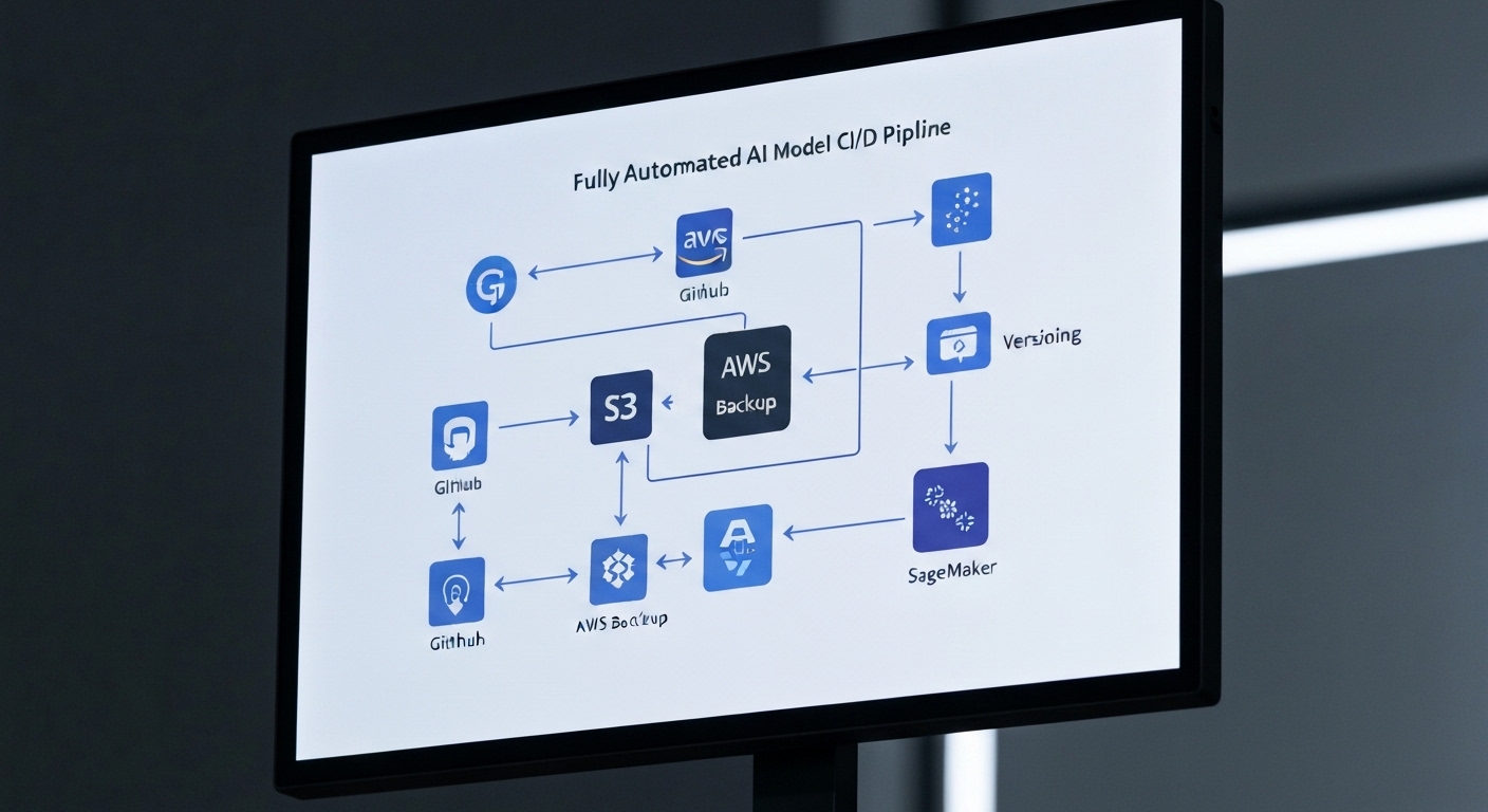AWS 서비스를 활용한 이미지 인식 스타트업의 자동화된 백업 아키텍처 다이어그램