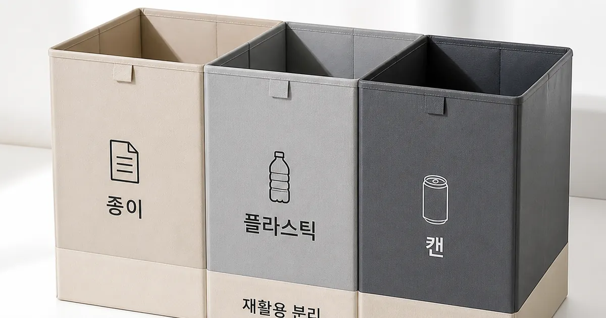 버리오 재활용 분리수거함 3개 - 1