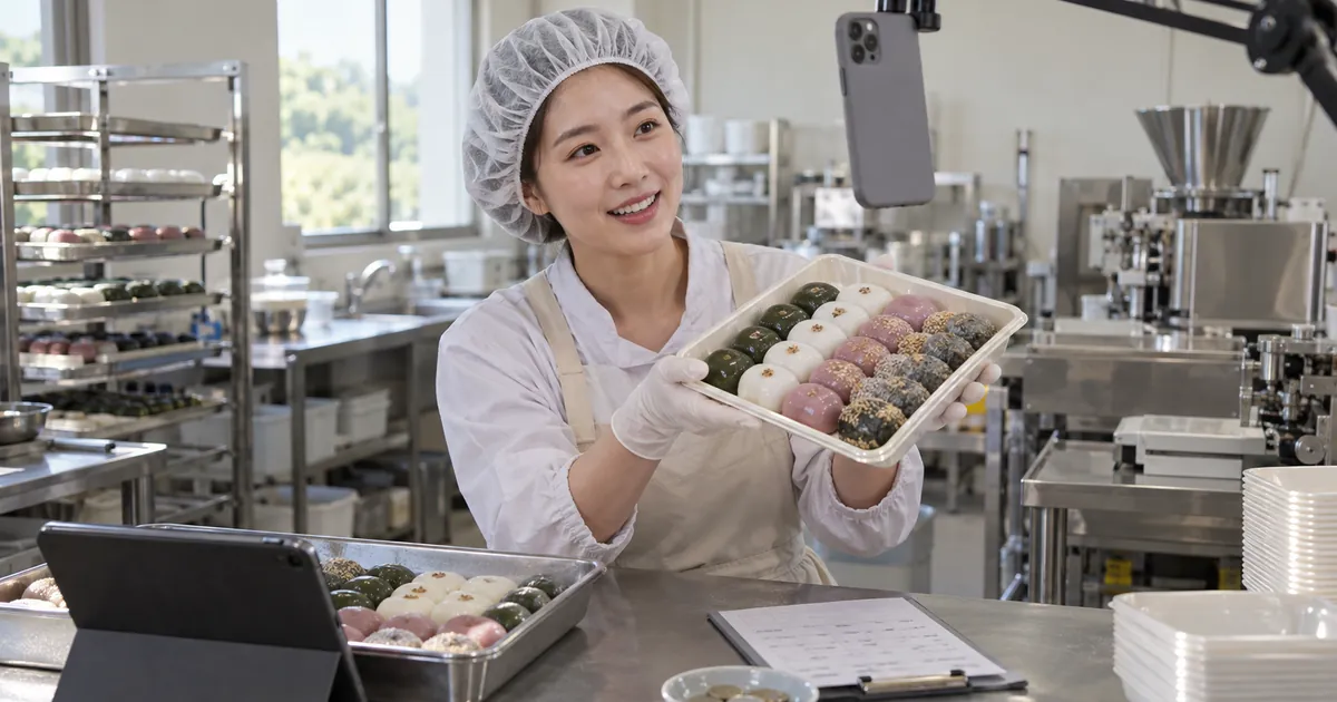 경북 사회연대경제기업의 라이브커머스 제품 시연과 판로지원 신청 준비 장면
