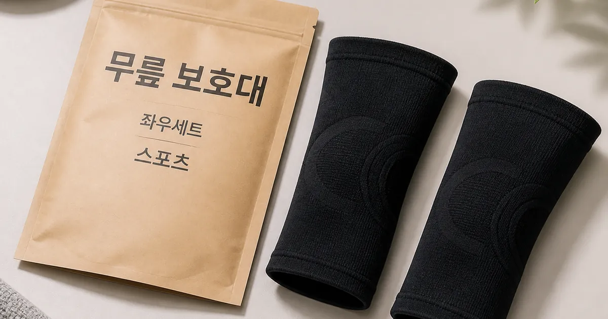 일감생활 인체공학 고탄력 슬개골 무릎보호대, FREE, 2개 - 1