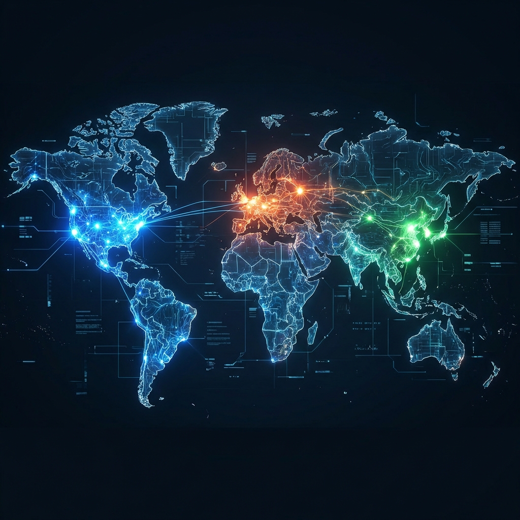 전 세계 주요 국가 및 기업의 AGI 개발 경쟁 현황도